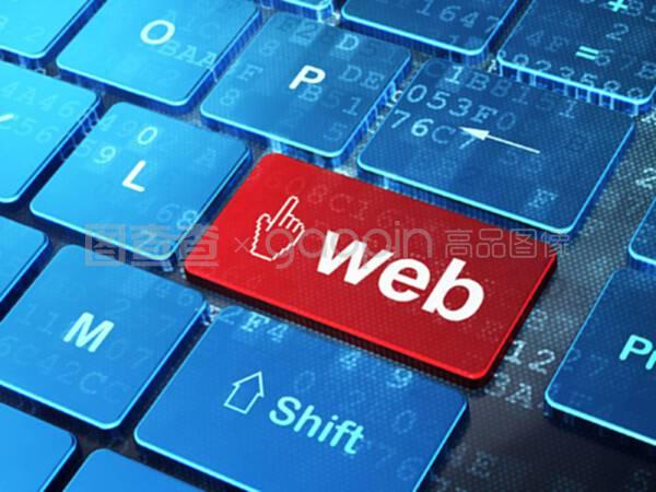 網(wǎng)絡(luò)開發(fā)概念鼠標(biāo)光標(biāo)和計算機鍵盤上的網(wǎng)絡(luò)